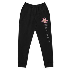 Black Joggers Women- Flower